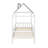 Twin Wood House Bed With Fence-1358518199