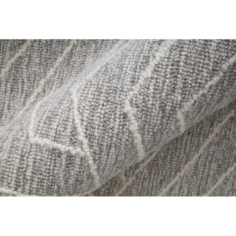 Emerson Hand Tufted Polypropylene Geometric Area Rug in Gray/Ivory by Thom Filicia, Rectangle 8' x 10'