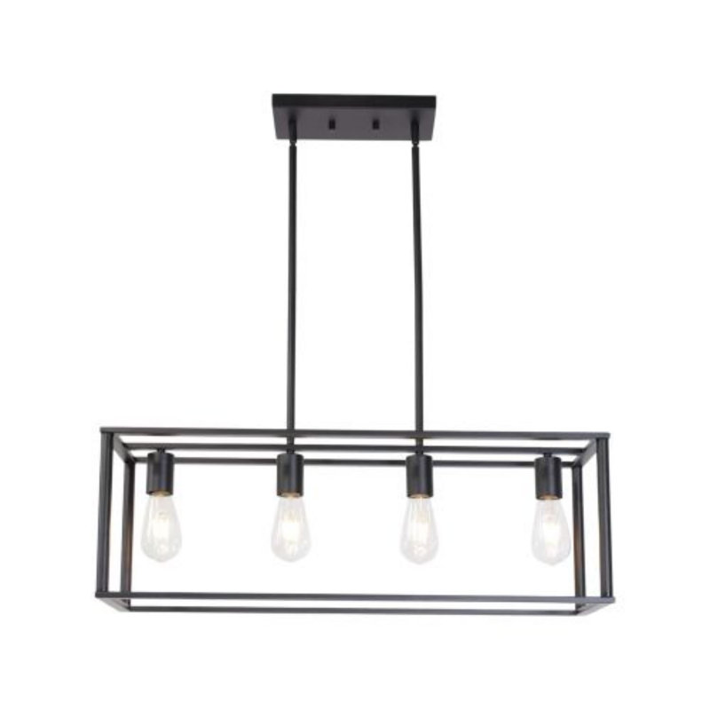 Luminaire suspendu rectangulaire à 4 lumières Alfretta
