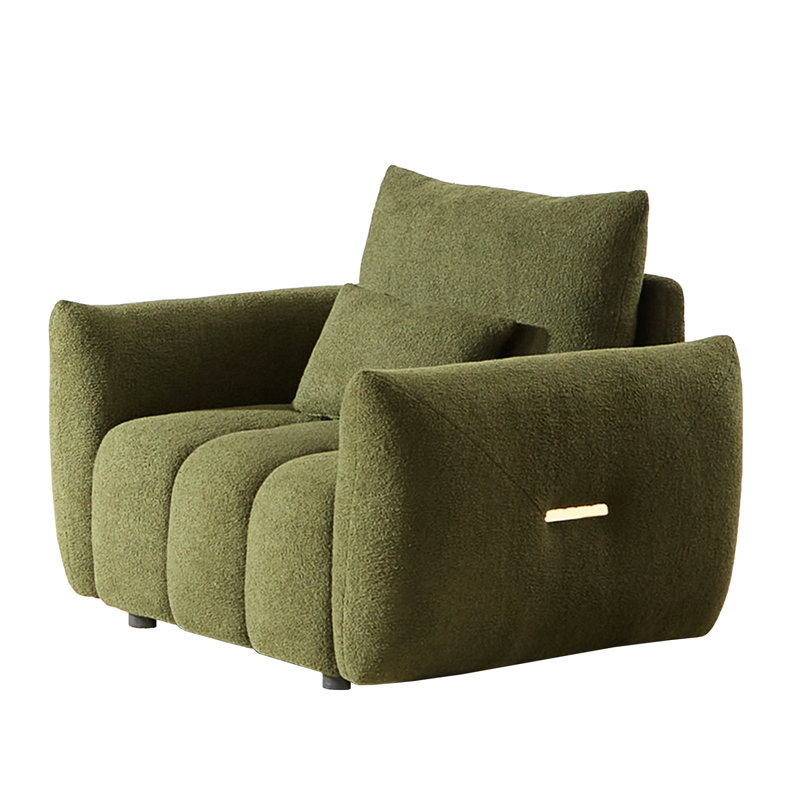 Tissu de 36,8 po, confortable pour discuter dans le salon, résistant à l'usure et au toucher, cadre en contreplaqué en bois d'eucalyptus, pieds en plastique doux