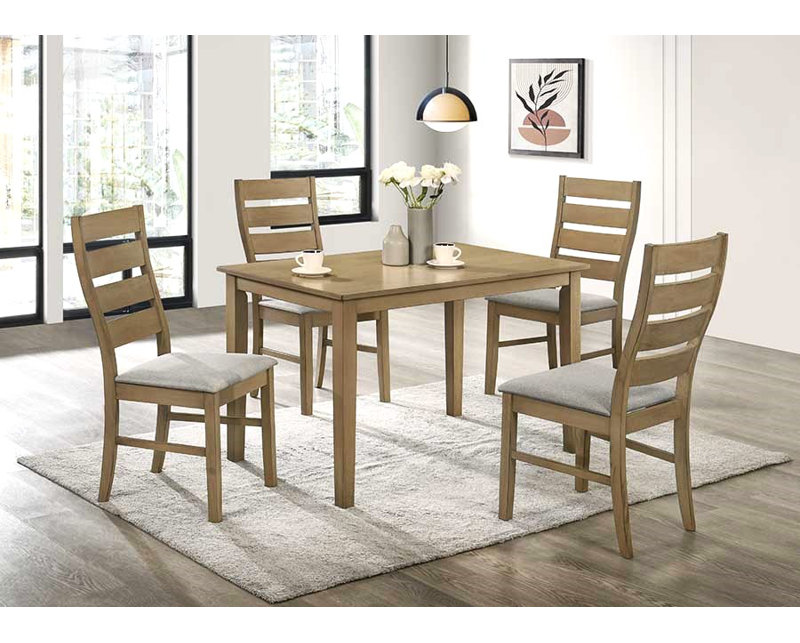 Delorice Four Leg Dining Set, 5