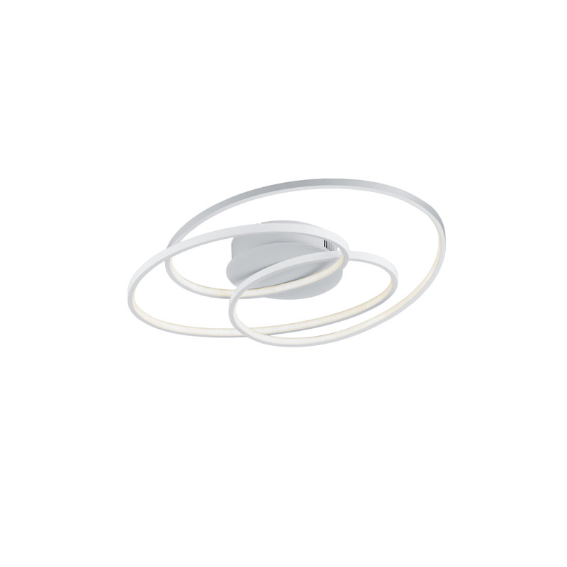 Voluntown 1-Light LED Flush Mount, 13.5cm H x 60cm W x 43cm D, Black
