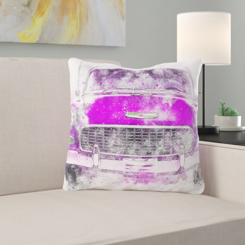 Outdoor Reversible Throw Pillow, Synthetic, Outdoor