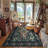  Floral Washable Rugs Non-Slip Ultra-Thin Soft Area Rug Vintage Botanical Print Carpet-2051519172