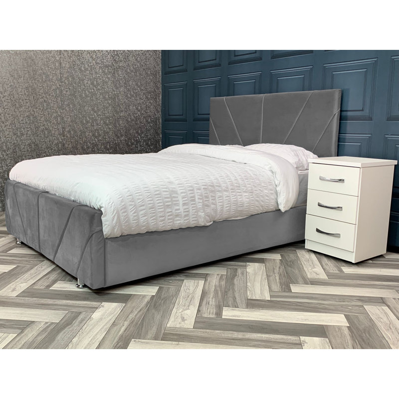 Liesel Upholstered Bed, Steel, Double (4'6)