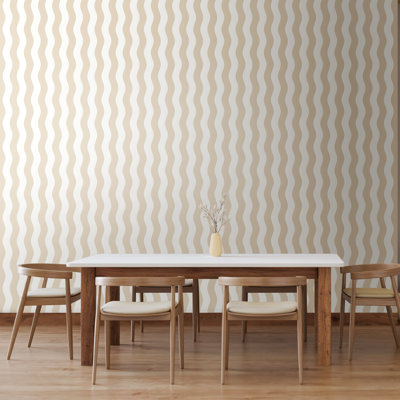 Wavey Stripe - Linen & Ivory