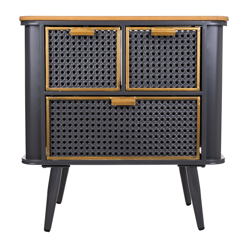 Willaims 58cm W Iron Bedside Table