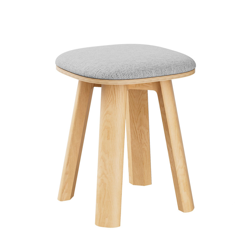 Tabouret de bar rembourré, Gris