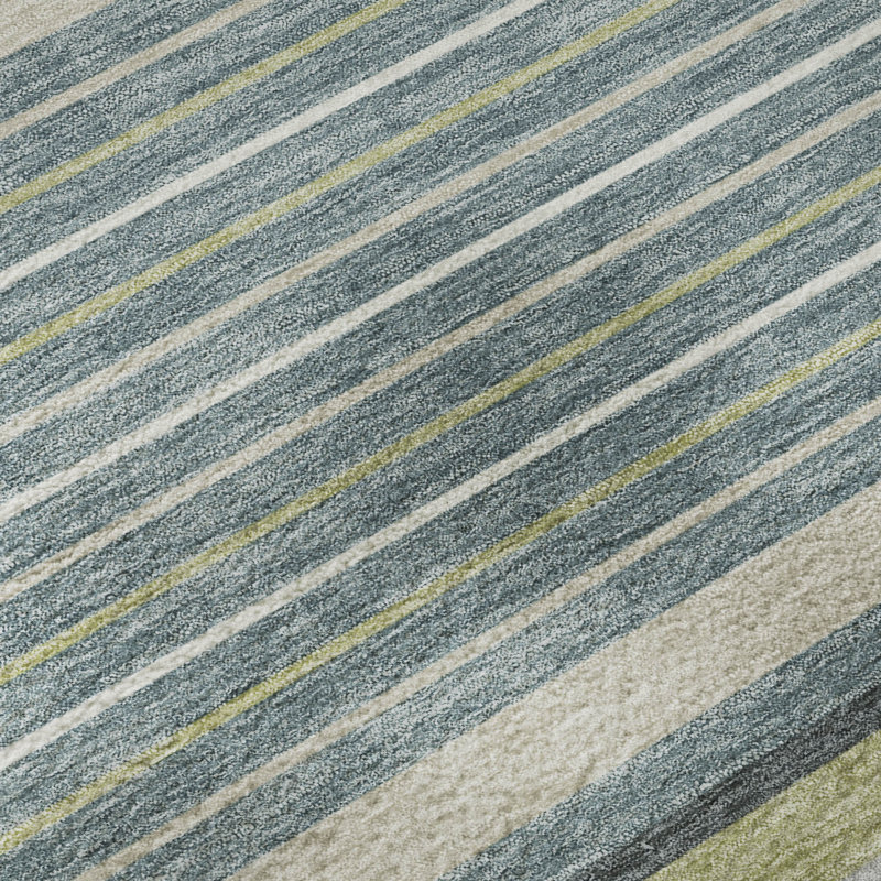 Tapis de qualité supérieure lavable à la machine Mayfield AMF2330, Tapis de couloir 2 pi 3 po x 7 pi 6 po, Bleu sarcelle