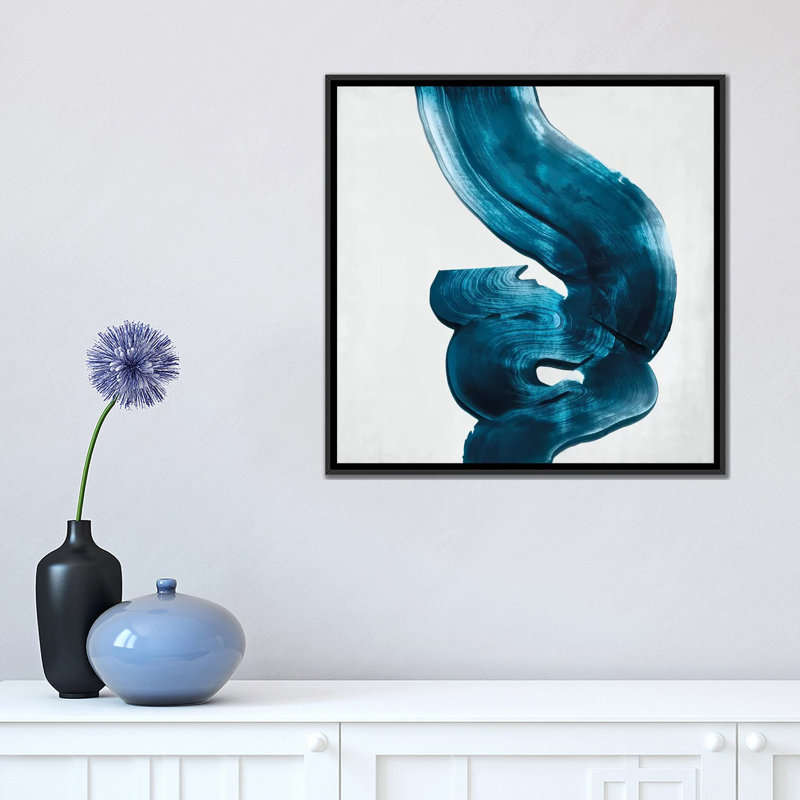 « outside ii », impression sur toile, H 18 po x l 18 po x P 1,5 po, Toile avec cadre flottant noir, Pas de tapis