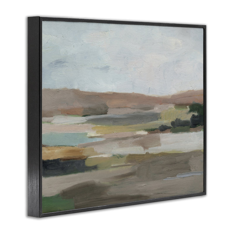  «Neutral Desert Hills», estampe numérique par Ethan Harper, H 16 po x l 20 po, Giclée encadrée noir minuit