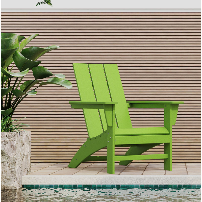POLYWOOD Modern Adirondack Chair, Lime