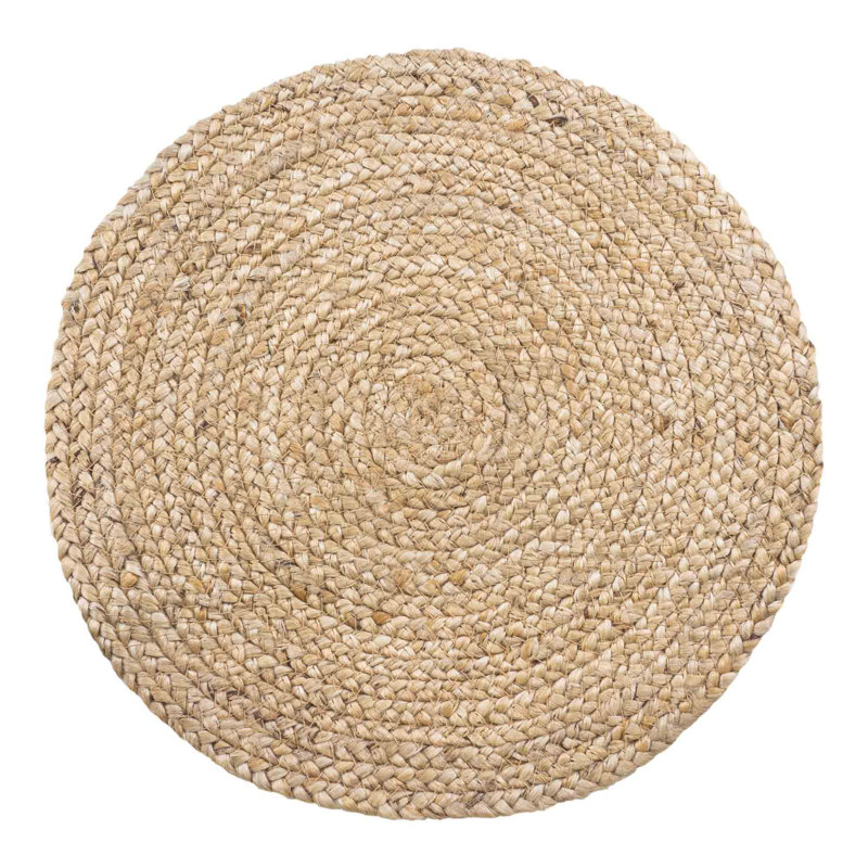 Almere Jute Solid Colour Round Placemat, Sand