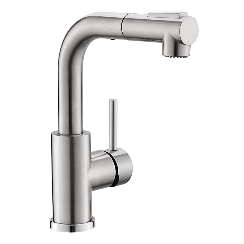 Robinet de cuisine rétractable, Nickel brossé