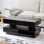 Table basse à plateau relevable avec compartiment caché, 2 tiroirs de rangement et lumières DEL réglables-1648958380
