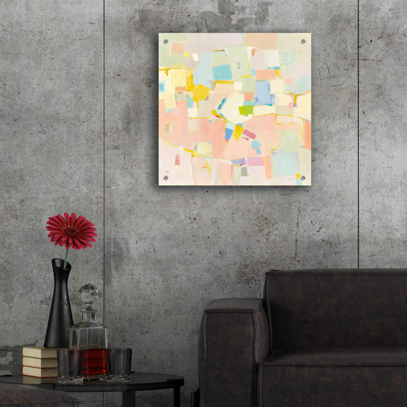 " Block Party " by Phyllis Adams, 24" H x 24" W x 0.2" D