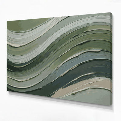 Impression sur toile horizontale à rayures horizontales gris clair et gris clair