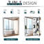 Armoire murale argentée en acier inoxydable pour salle de bain 24 po x 26 po - Double porte en miroir pour économiser de l'espace et rouiller