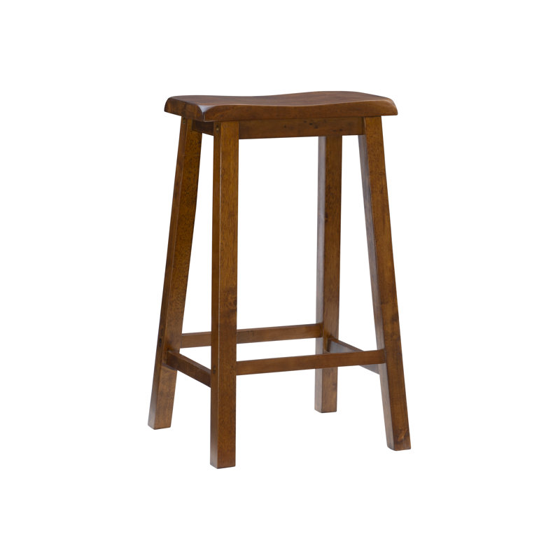 Tabouret de bar et de comptoir en bois massif Forsyth, Tabouret de bar (siège d'une hauteur de 29 po), Brun miel