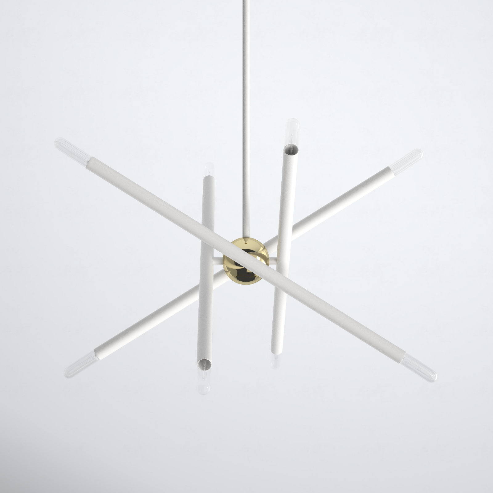 Poco 8 - Light Dimmable Sputnik Modern Linear Chandelier, White