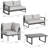  4-Piece Outdoor Aluminum Sectional Sofa Set