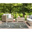 Tapis intérieur / extérieur Bungalow Rose Lohyn Circles Azure-781162484