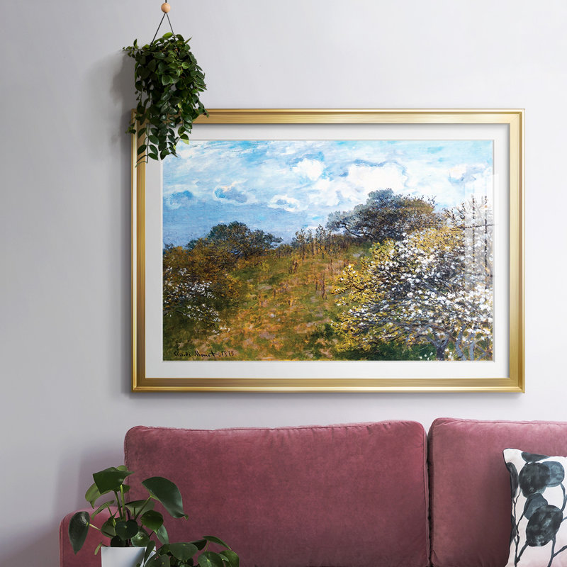Springtime, 1873, reproduction d'art encadrée, H 15 po x l 21 po x P 1,5 po, Or