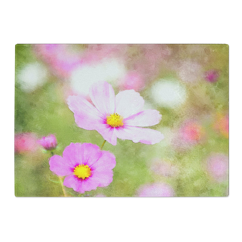 Spring Flowers Chopping Board, 0.4cm H x 28.5cm W x 39cm L