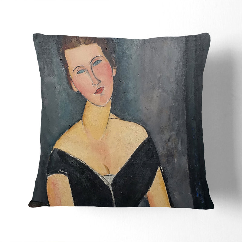 Madame Muyden Square Throw Cushion, 40cm H x 40cm W x 15cm D, Black