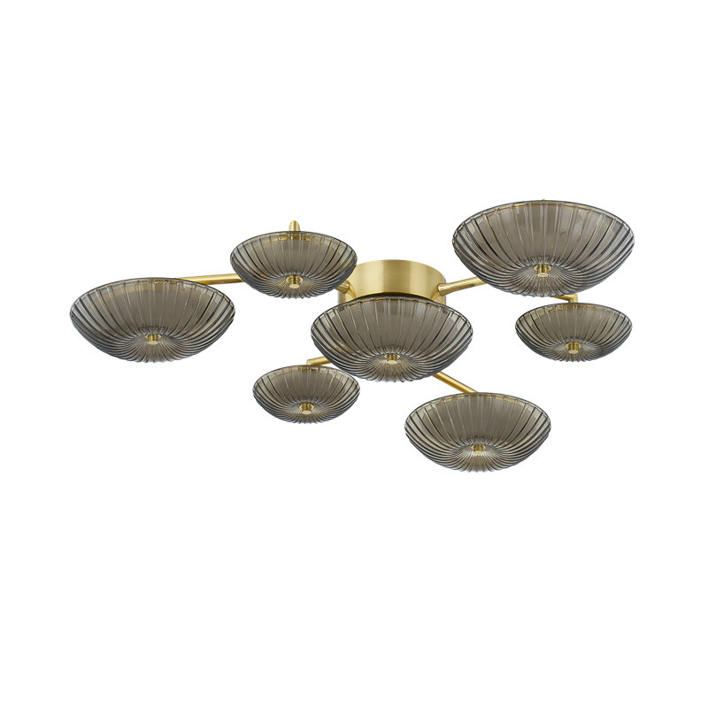 Birmingham Flush Mount in Vintage Polished Brass, 46 W
