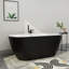 Baignoire de trempage autoportante L 59 po x l 29 po avec drain chromé double-64490093