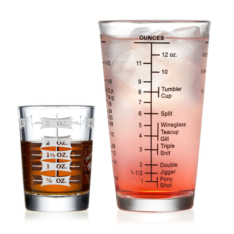 Mixologist Libbey Essentials 2-Piece Measuring Glass Set