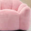 Pouf coussin adulte en fausse fourrure rose, rembourrage en mousse haute densité, anneau de traction pour un déplacement facile, sans assemblage, antidérapant, usage multiple, forme lotus, anneau, tissu.