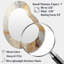 Gold And White Abstract Split - Abstract Shapes Metal Art Decor - Modern Irregular Wall Mirror