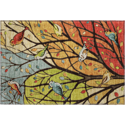 Premium Machine Washable Mayfield AMF2336 Botanical Rug