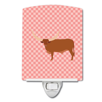 Ankole-Watusi Cow Check Ceramic Night Light
