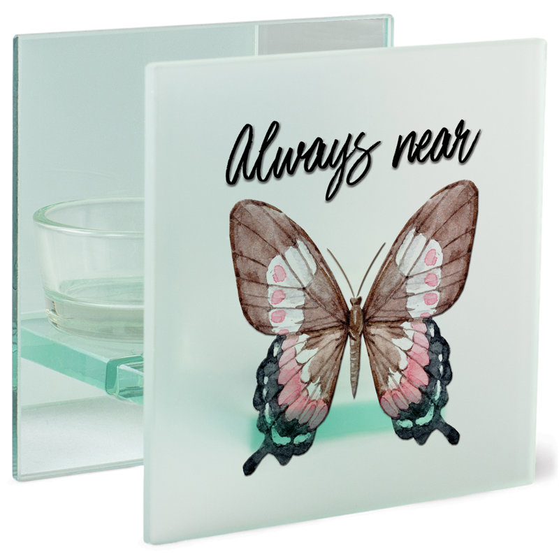 4 " Glass Tealight with Candle Included