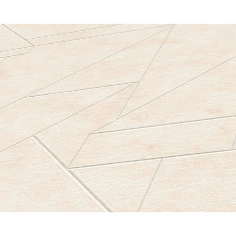Rouleau de papier peint L 33 pi x 21 pi Kurtzman, Crème / Blanc