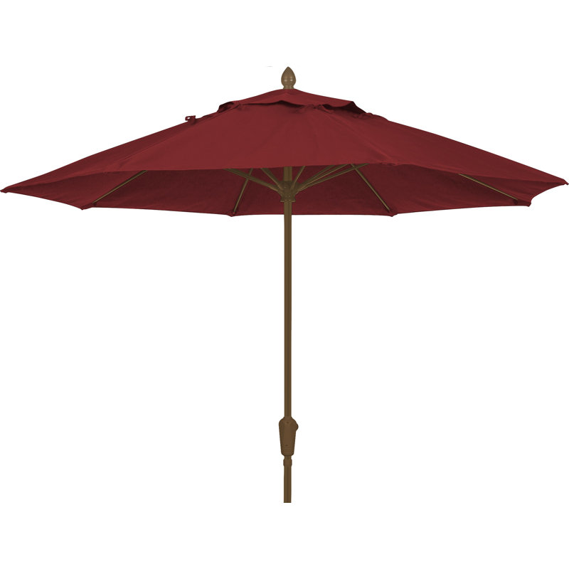 Parasol de marché Prestige 9 pi Sunbrella, Bourgogne, Bronze champagne
