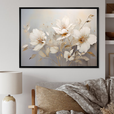 «Beige Seasonal Flowers Simplicity» sur impression sur toile