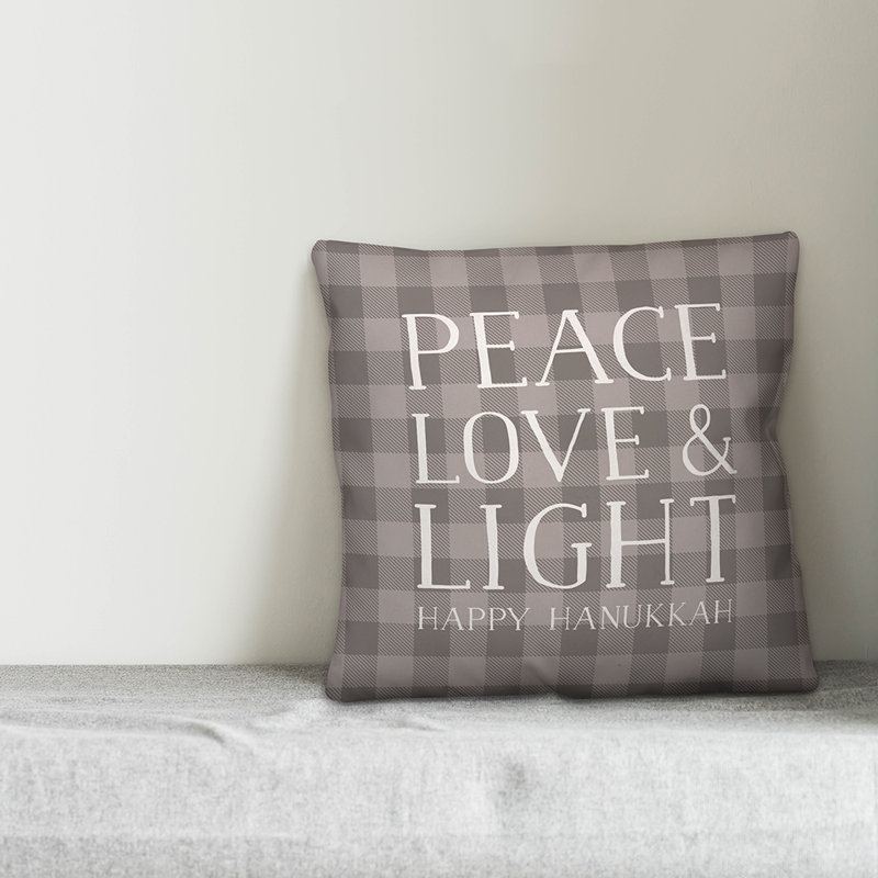 Coussin Peace Peace, 20 po x 20 po, Polyester/ Bourre en polyester