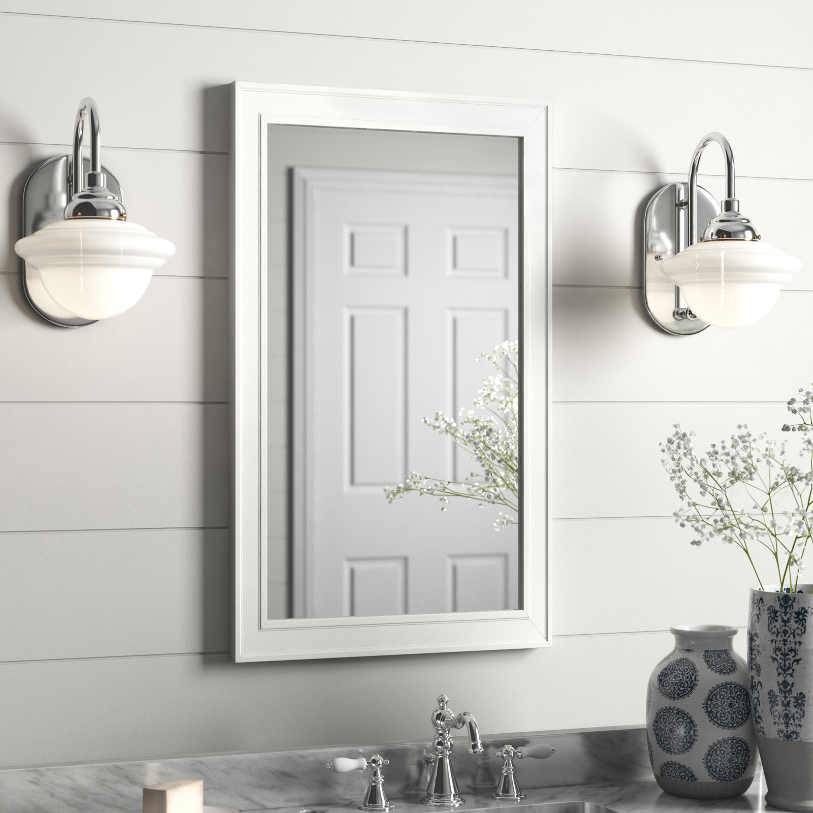 Jenkins Recessed Medicine Cabinet, 26.25" H x 16.25" W x 5.18" D