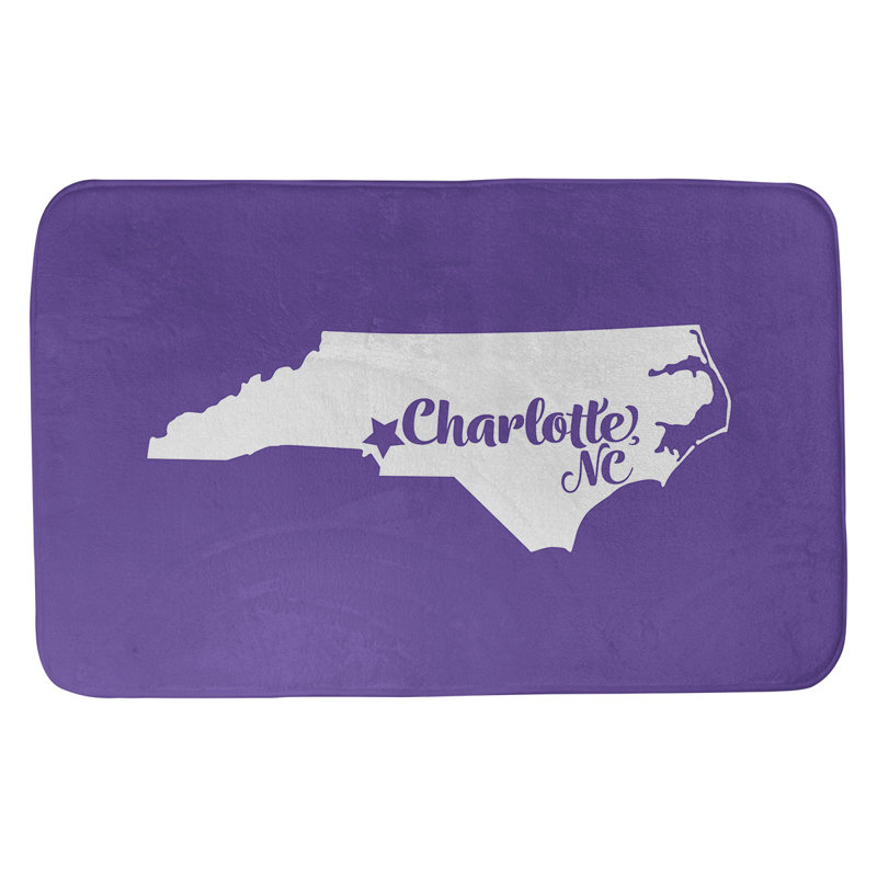 Tapis pour salle de bain en microfibre rectangulaire antidérapant antidérapant, L 21 po x L 34 po, Mauve