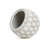 White and Beige Pattern 14.2-Inch Round Planter