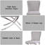 Chaise d'appoint en velours gris clair et finition chromée (ensemble de 2)