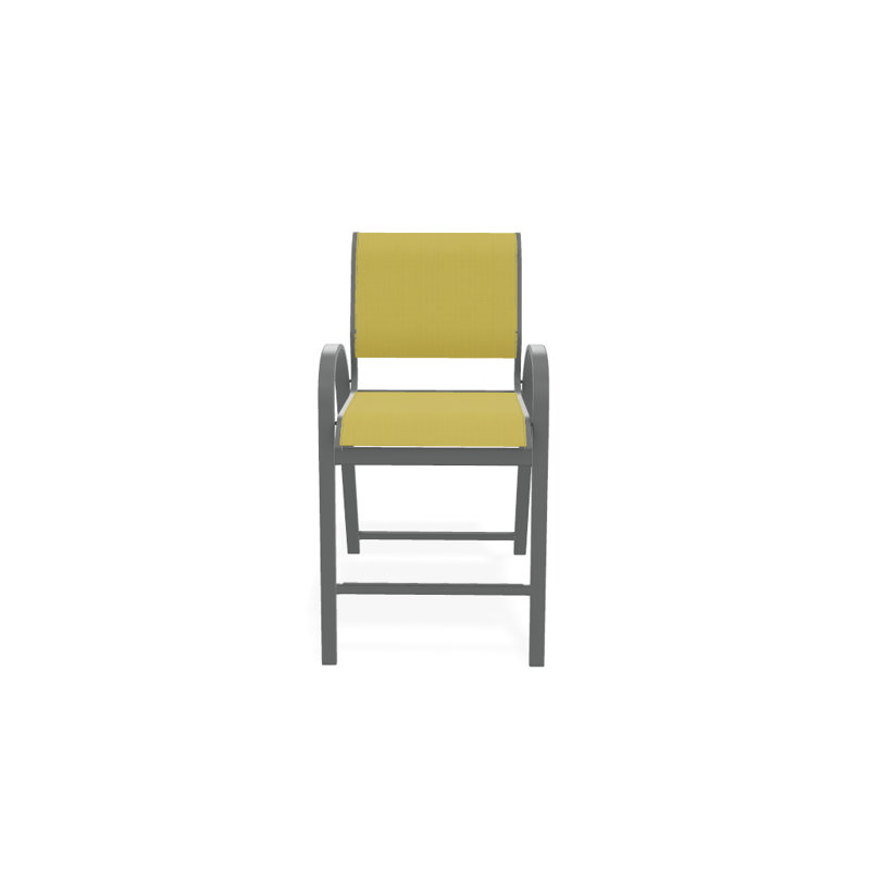Tabouret de bar 42 po Holna, Jaune, Graphite texturé