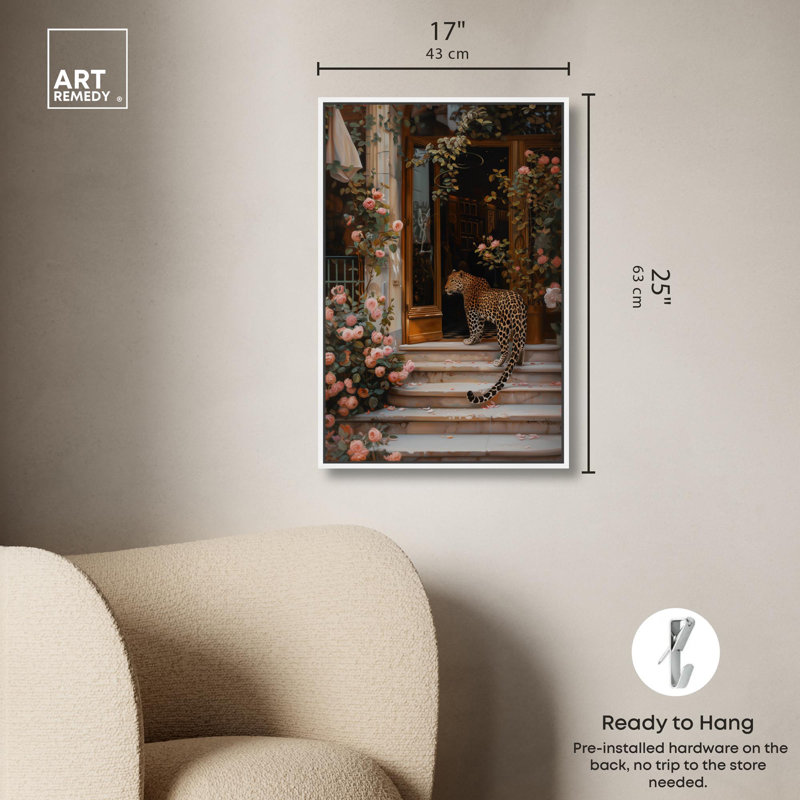 Art sur toile, art moderne, H 25 po x l 17 po, Cadre flottant blanc