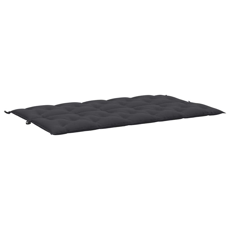 Ensemble de coussins de banc de jardin 2 coussins de terrasse 100% polyester Oxford, 19.7" H x 70.9" W x 2.8" D, Tissu - Noir