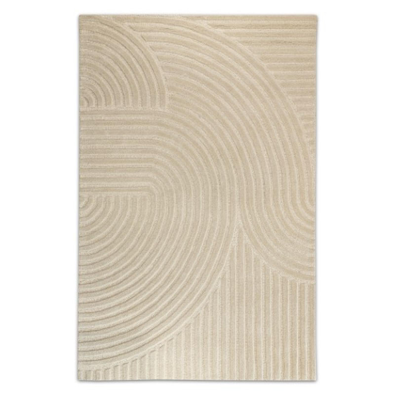 Tapis beige touffeté à la main Montreal, Rectangle 6 pi x 9 pi