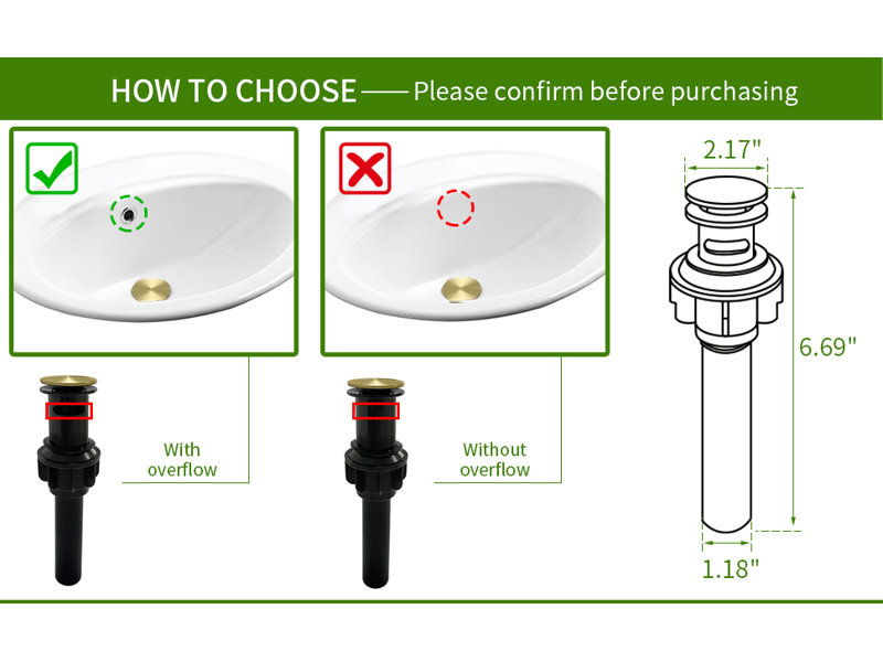 Bathroom Faucet with Drain Assembly, Brushed Gold